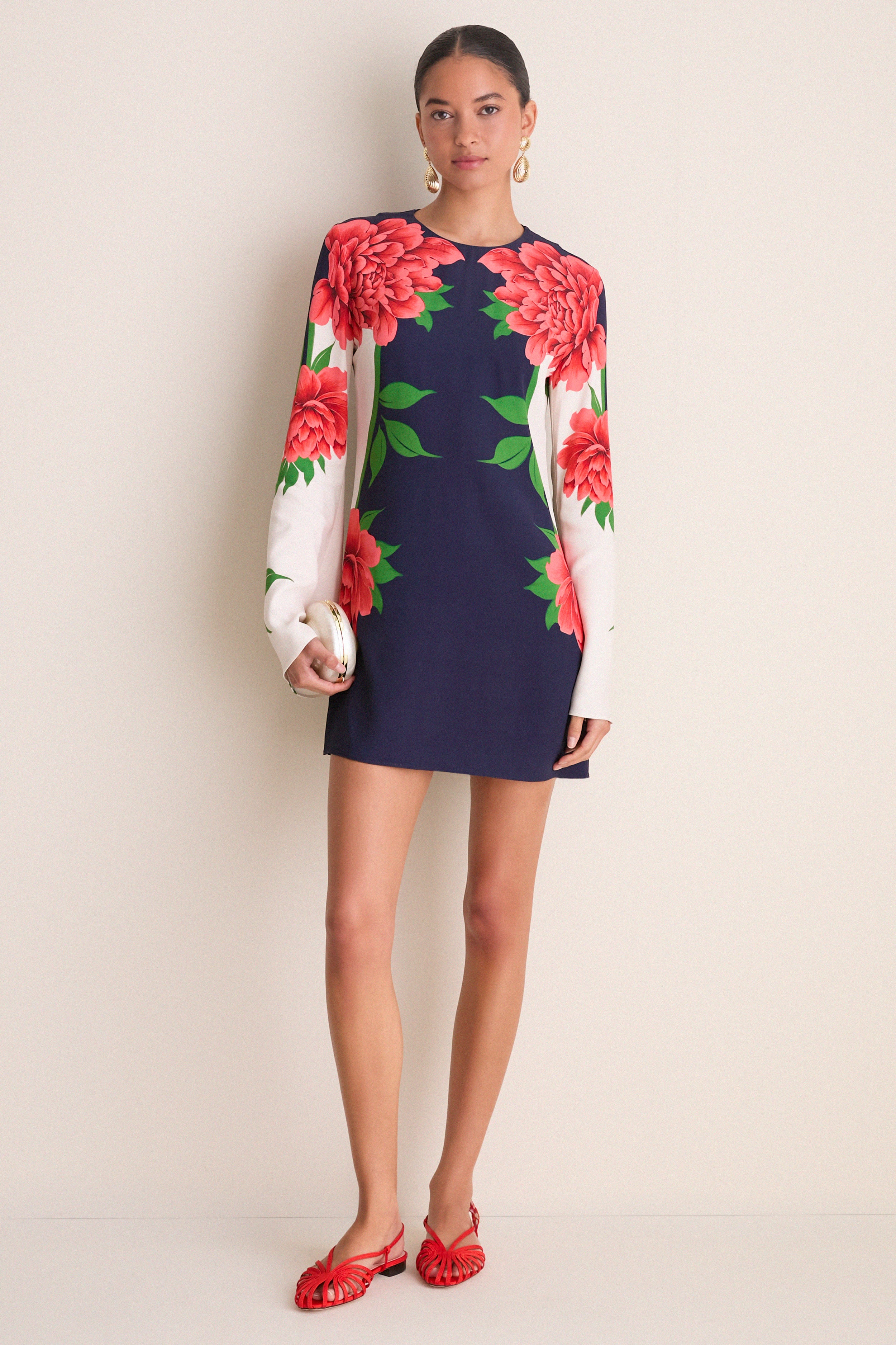 Queen Peony Placee Mini Supremes Swing Dress