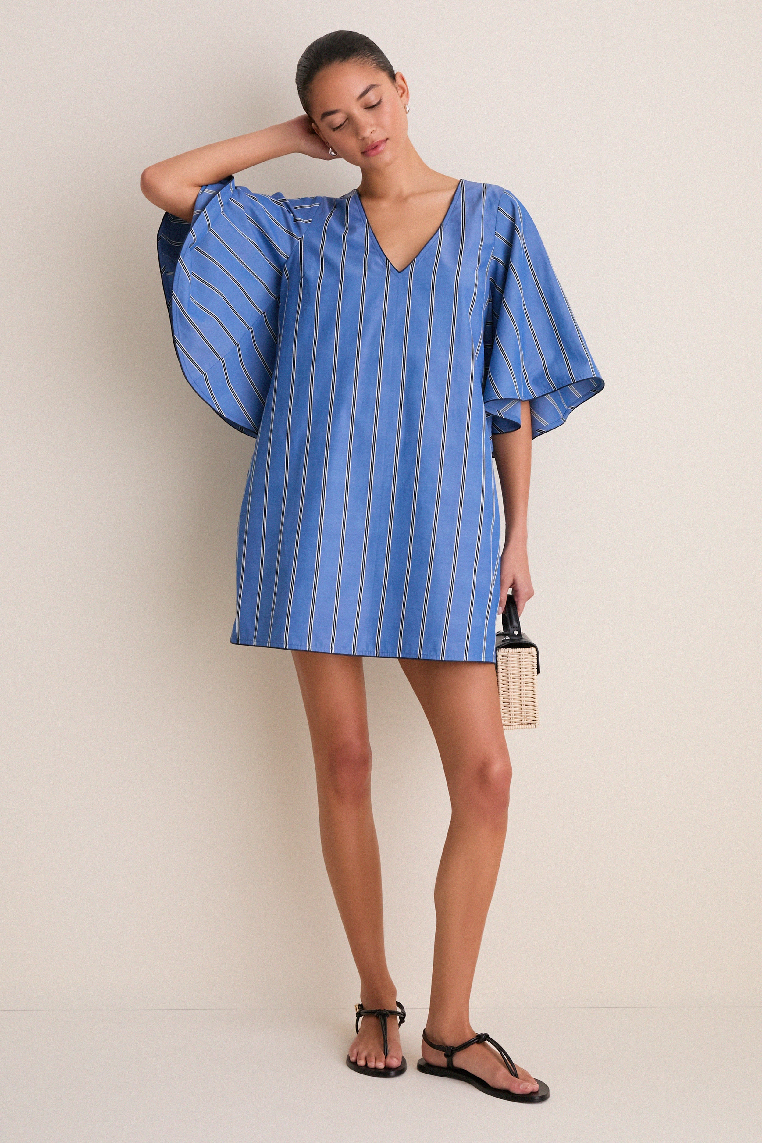 Blue Indigo Stripe Diane Dress