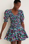 Miss Cherry Print Audrey Short Sleeve Dress