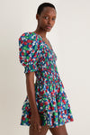 Miss Cherry Print Audrey Short Sleeve Dress