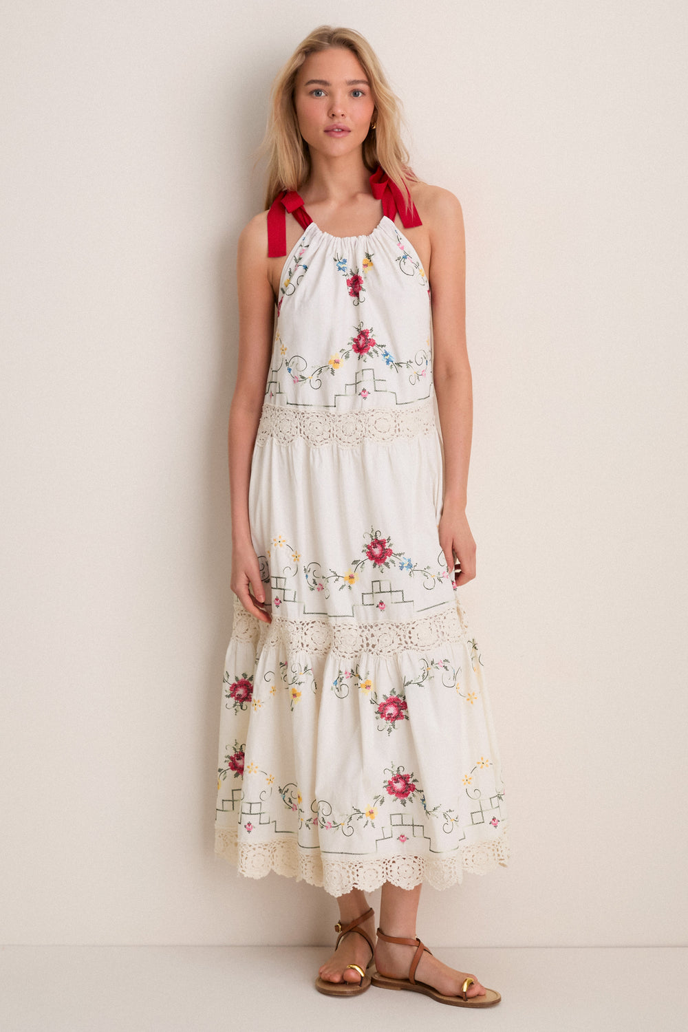 sandro white linen dress Sandro Layered mini blouse dress in linen blend - White main image 1