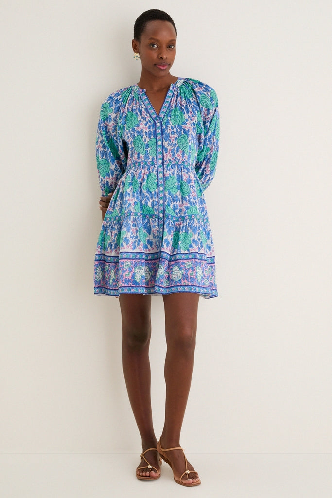 navy blue green dress PIPA BLUE GREN DRESS P3004