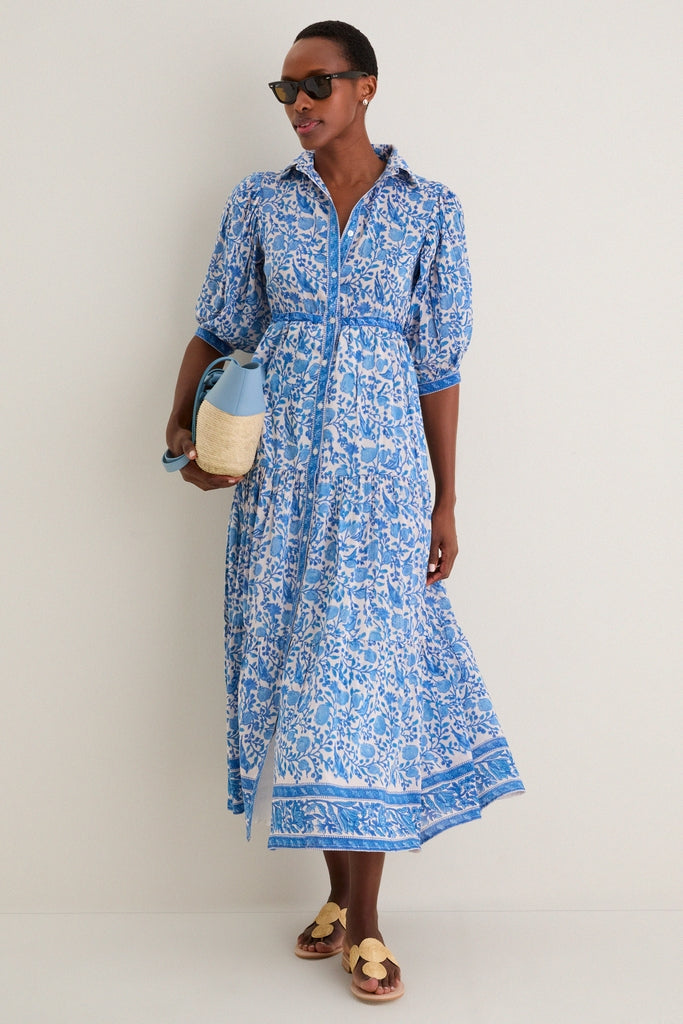 Blue White Blair Maxi Dress