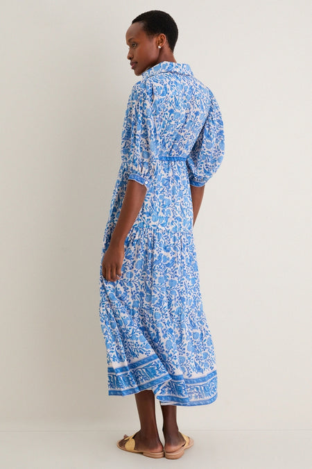 Blue White Blair Maxi Dress