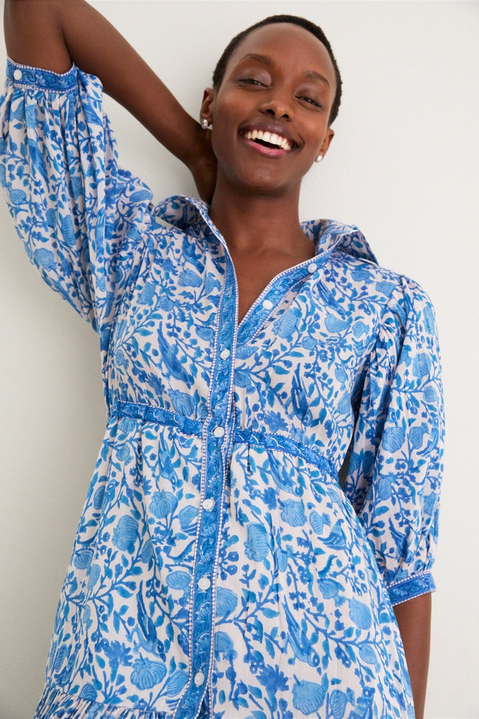 Blue White Blair Maxi Dress