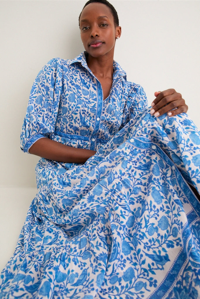 Blue White Blair Maxi Dress