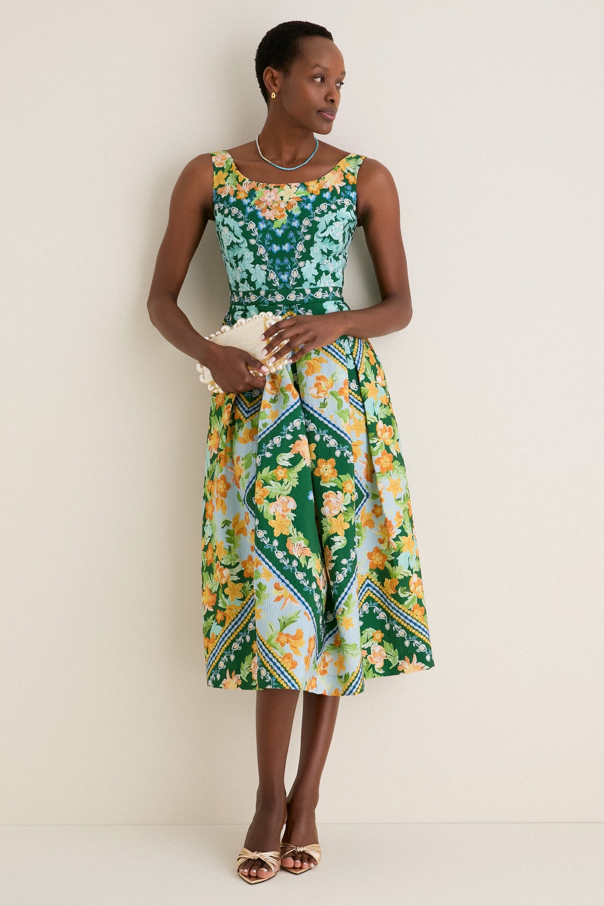 Saloni Bellis Wreath Martine-C Midi Dress Bellis Wreath / 2