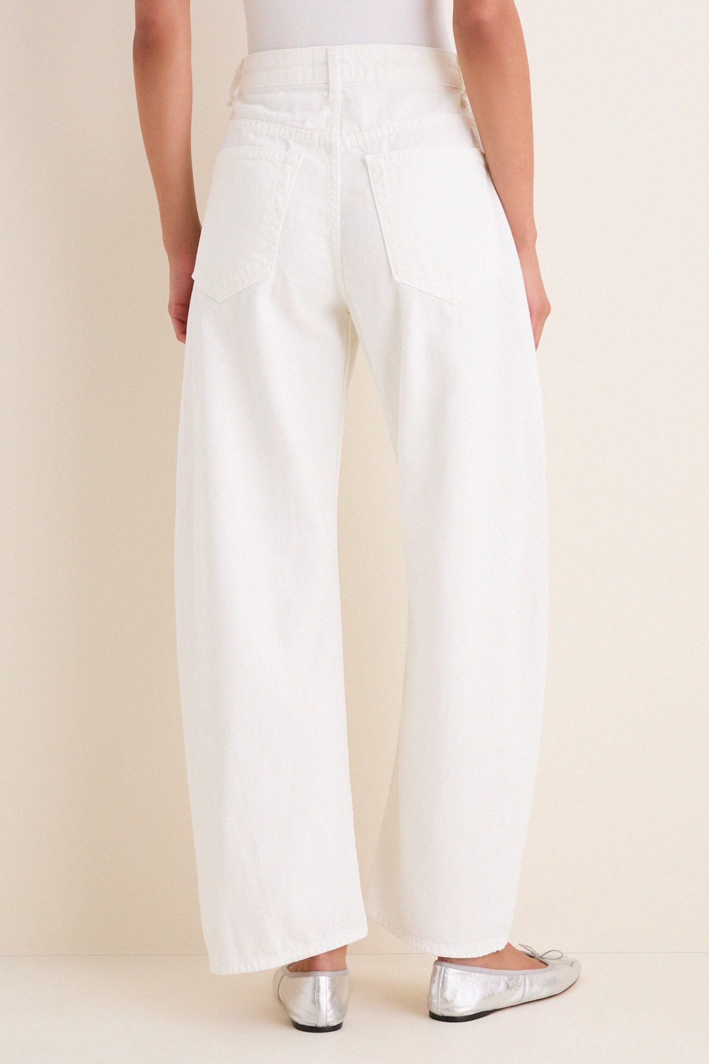 Ivory Twisted Barrel Jean