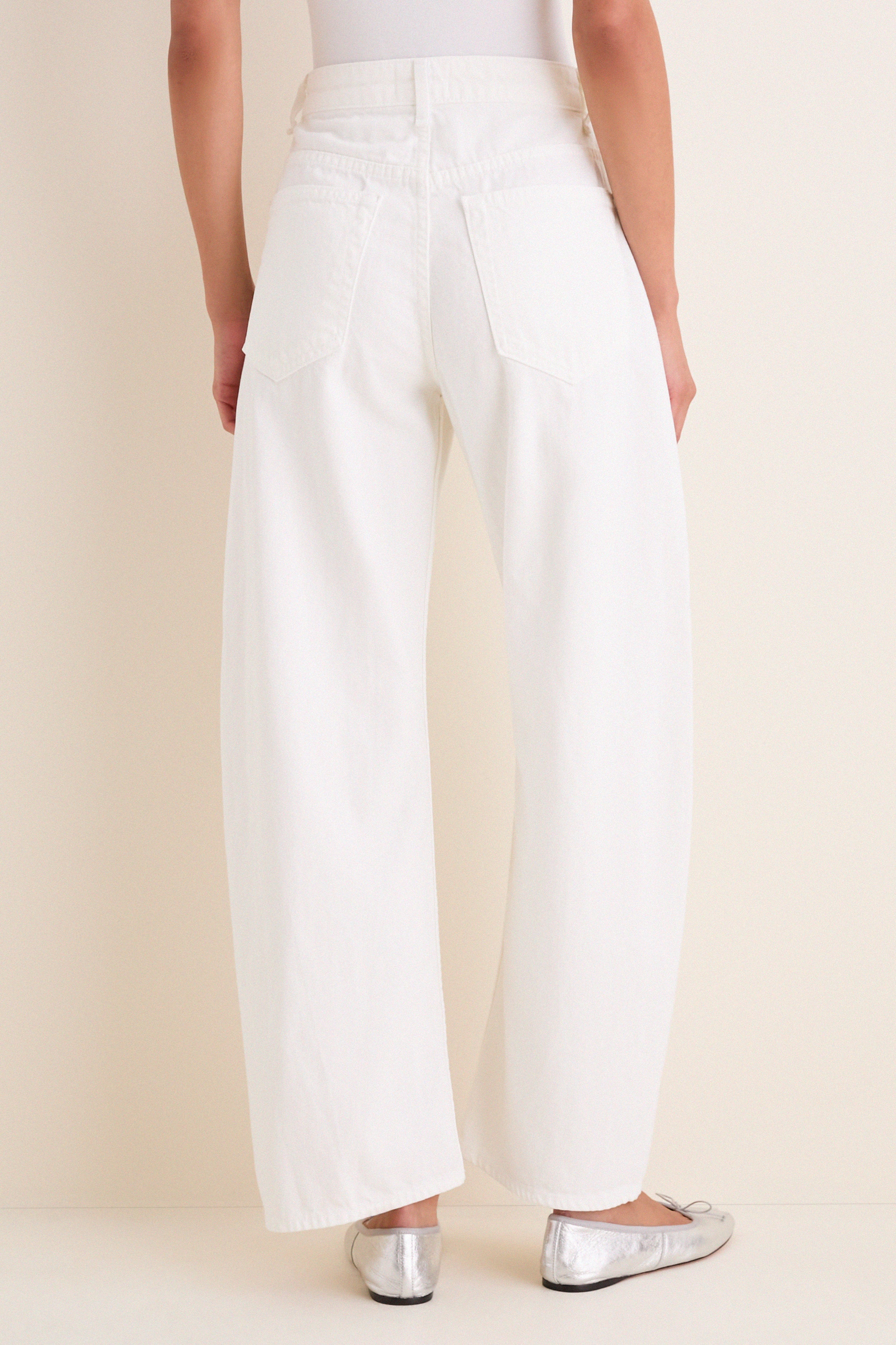 Ivory Twisted Barrel Jean