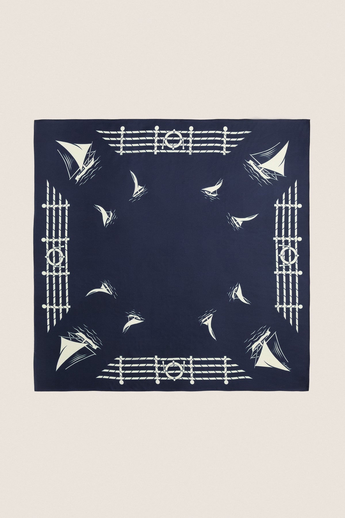 Navy Ships Medium Silk Scarf