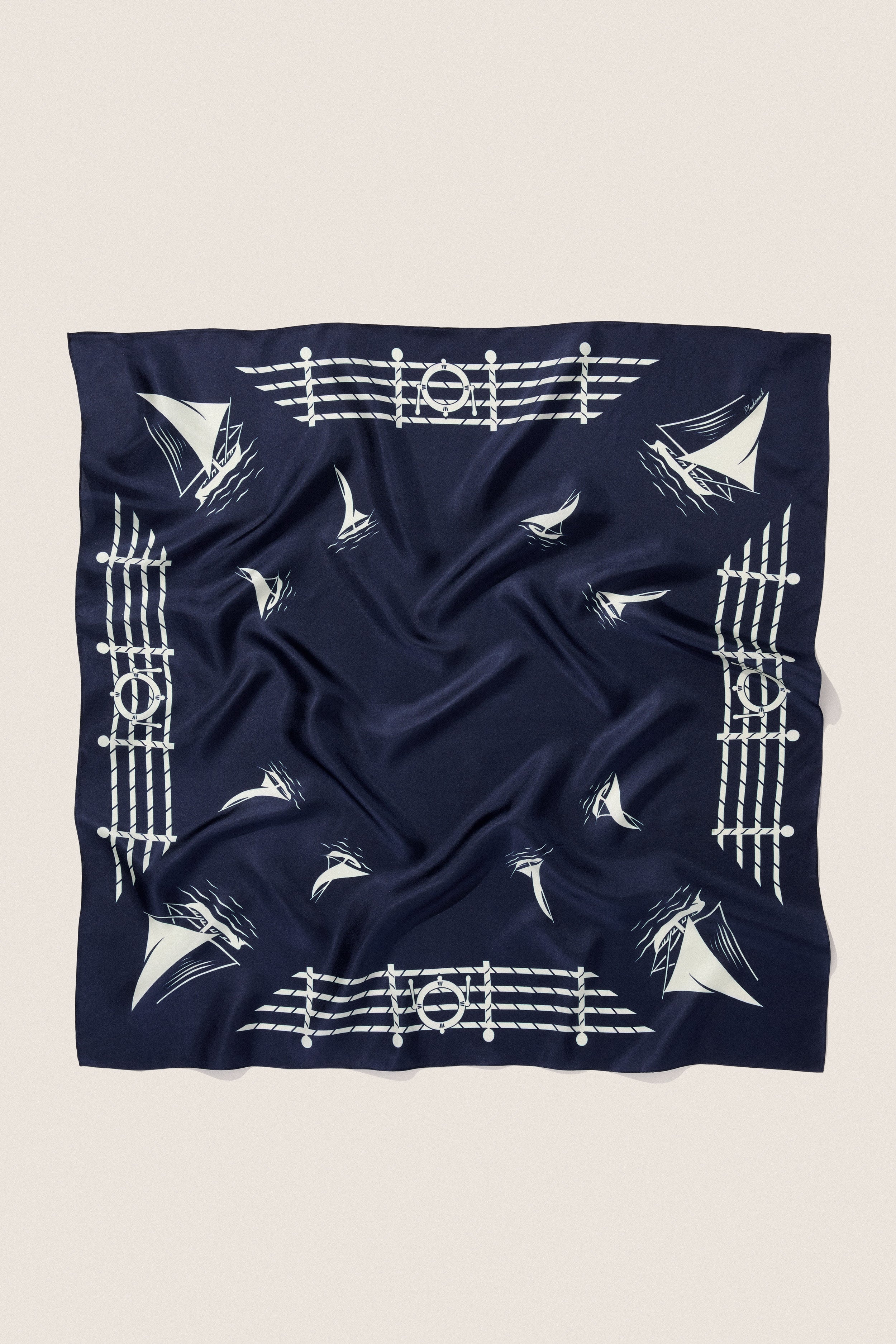 Navy Ships Medium Silk Scarf