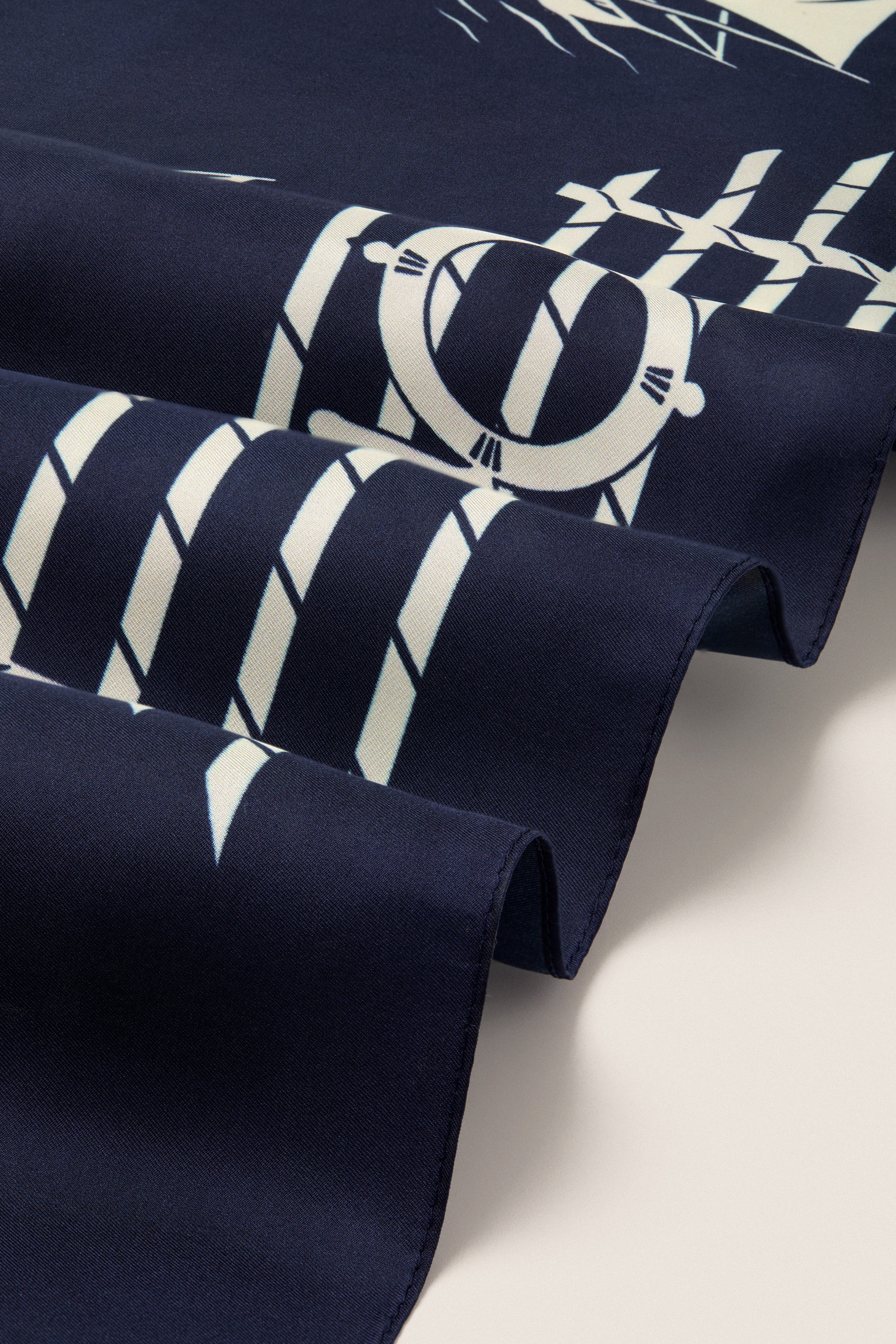 Navy Ships Medium Silk Scarf | Tuckernuck Accessories