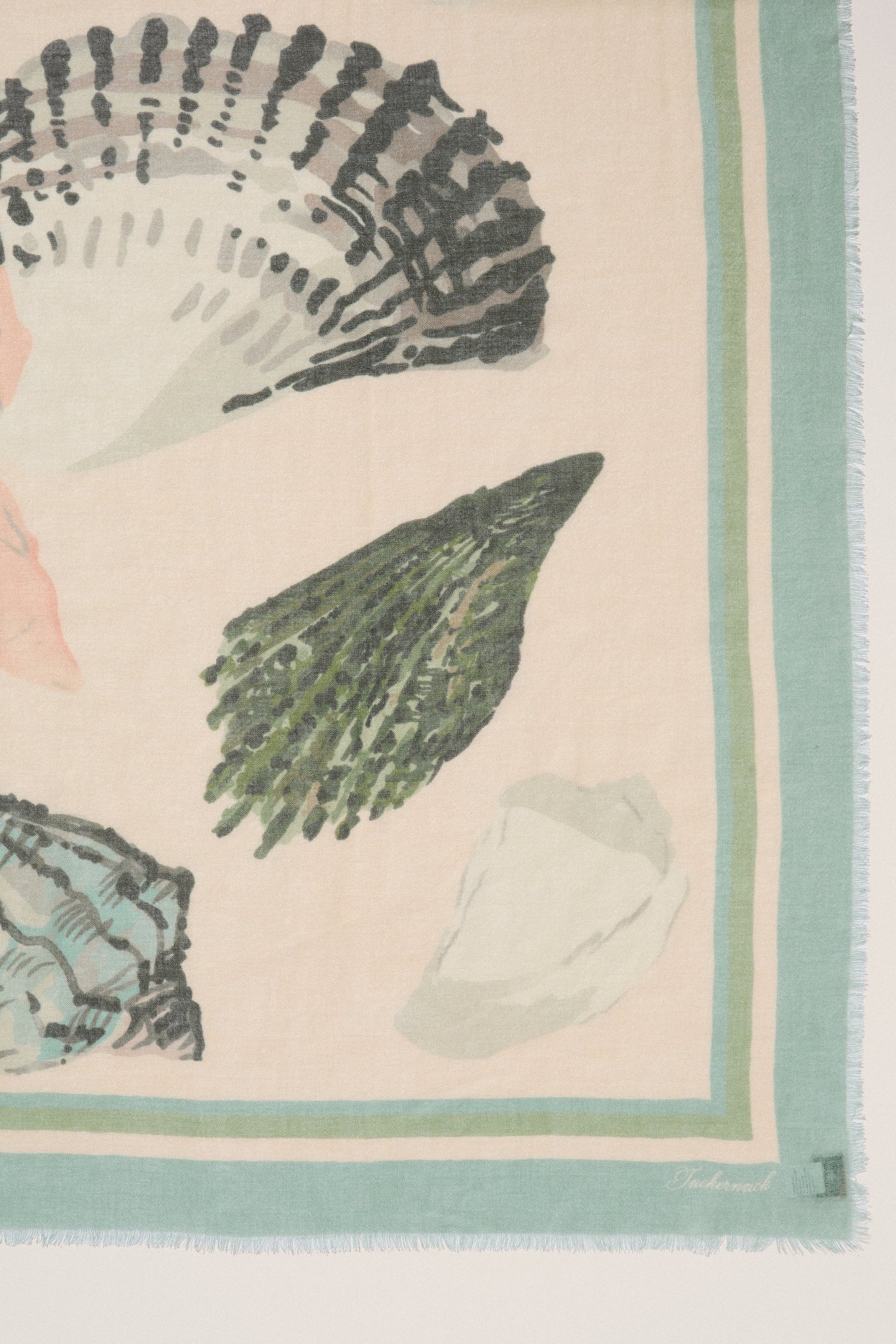 Painted Shells Silk Cashmere Blend Large Scarf