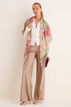 Rose Blur Silk Cashmere Blend Large Scarf