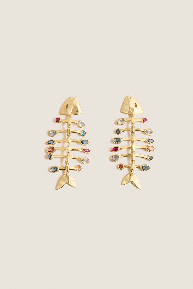 Gold Multi Josefina Earrings