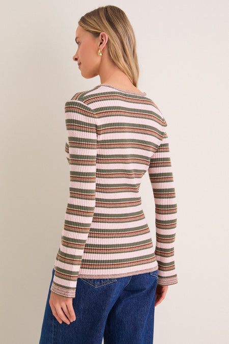 Pink Shell and Stone Army Grazia Cardigan