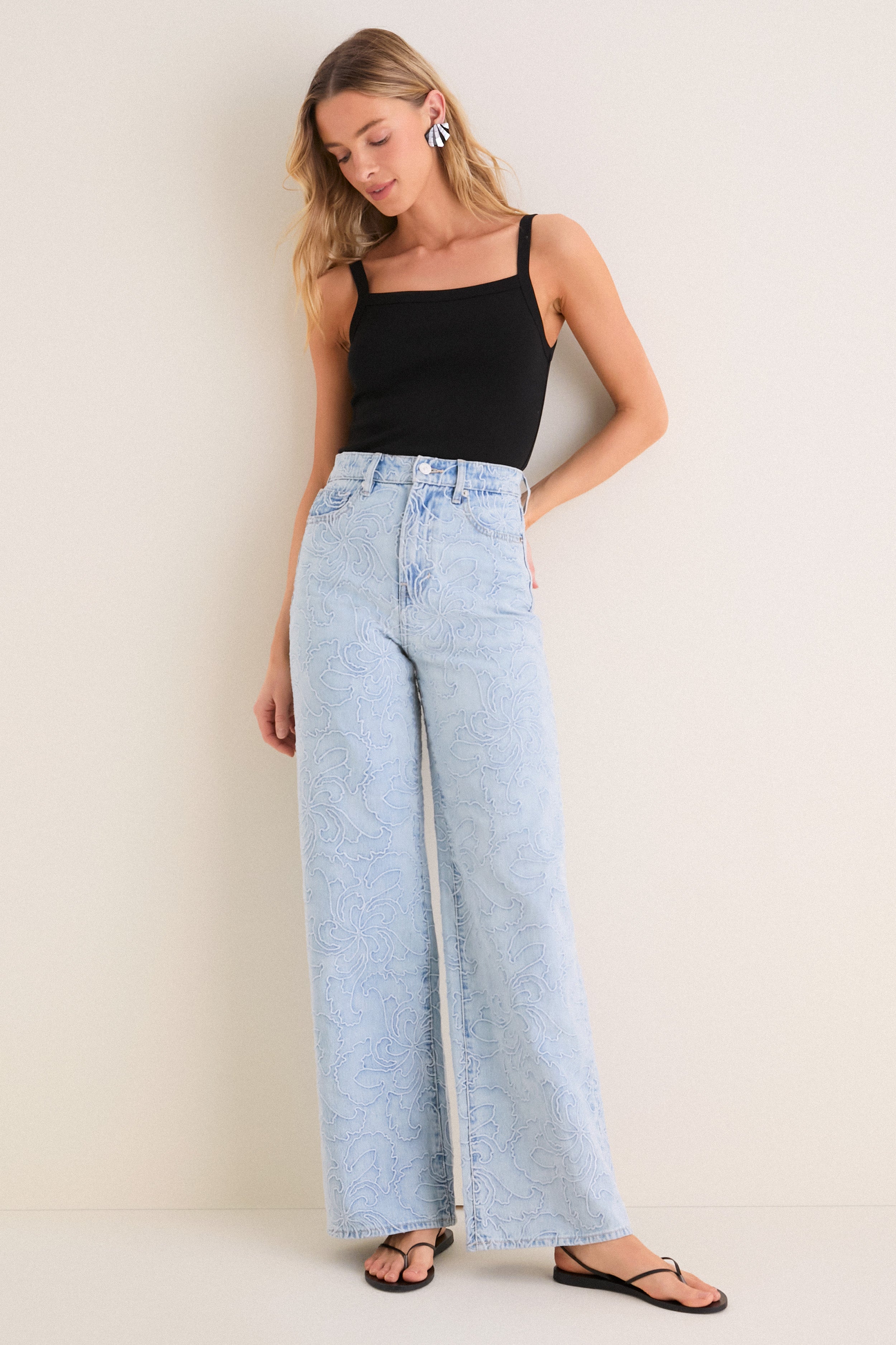 Sun Spark Taylor High Rise Wide Leg | Veronica Beard