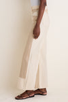 Ecru and Stone Khaki Taylor High Rise Wide Leg