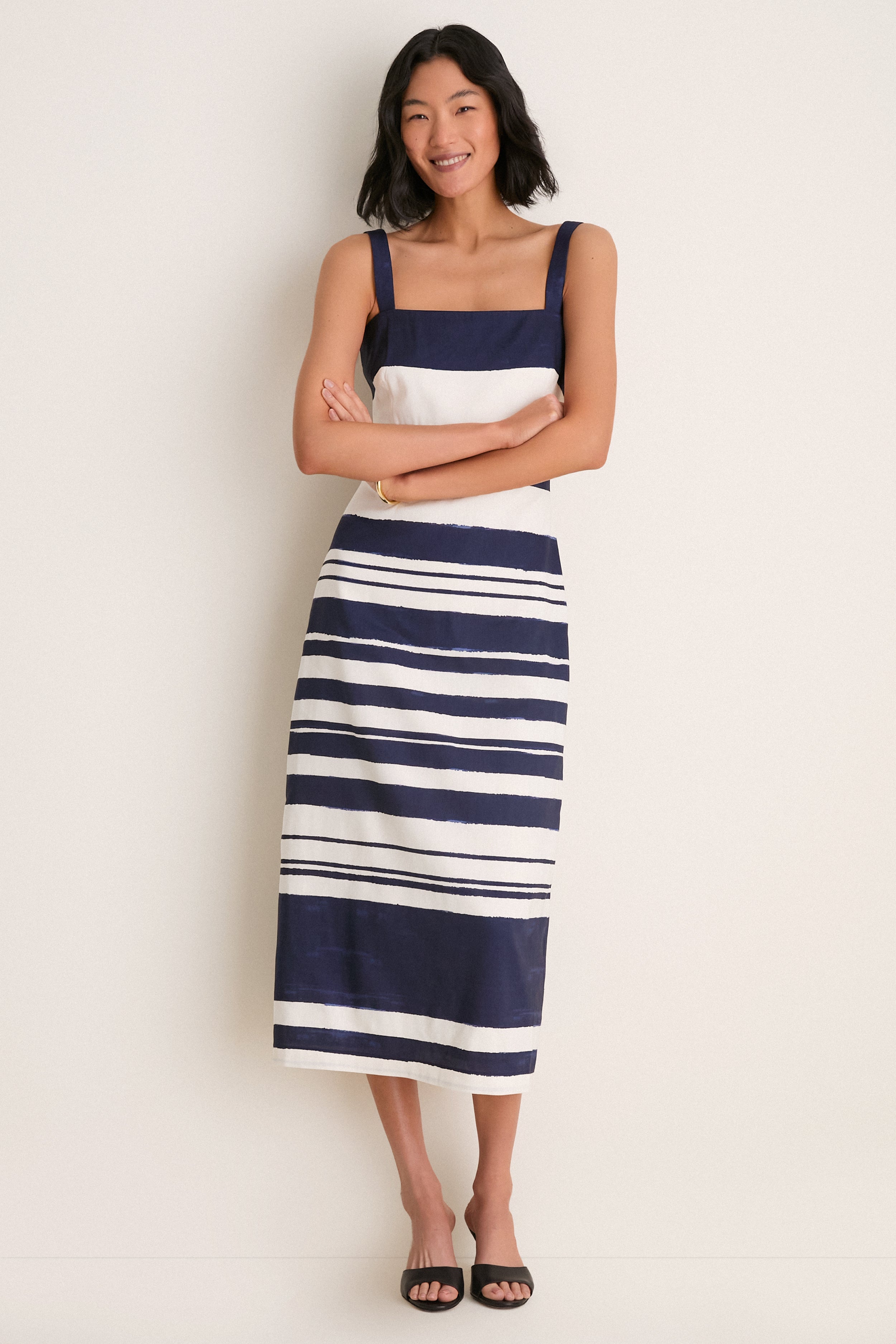 Navy and Dove Ella Dress | Veronica Beard
