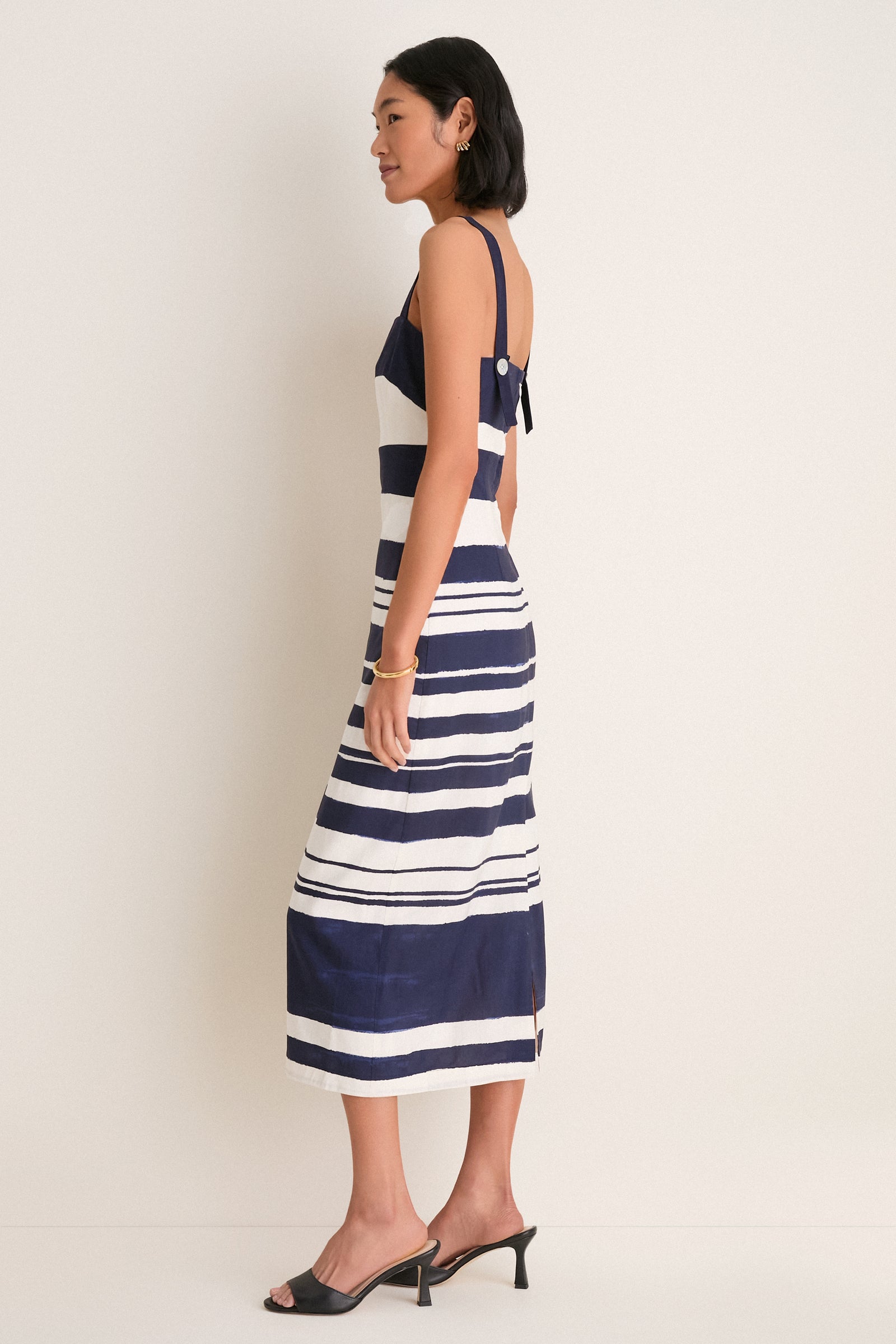 Navy and Dove Ella Dress