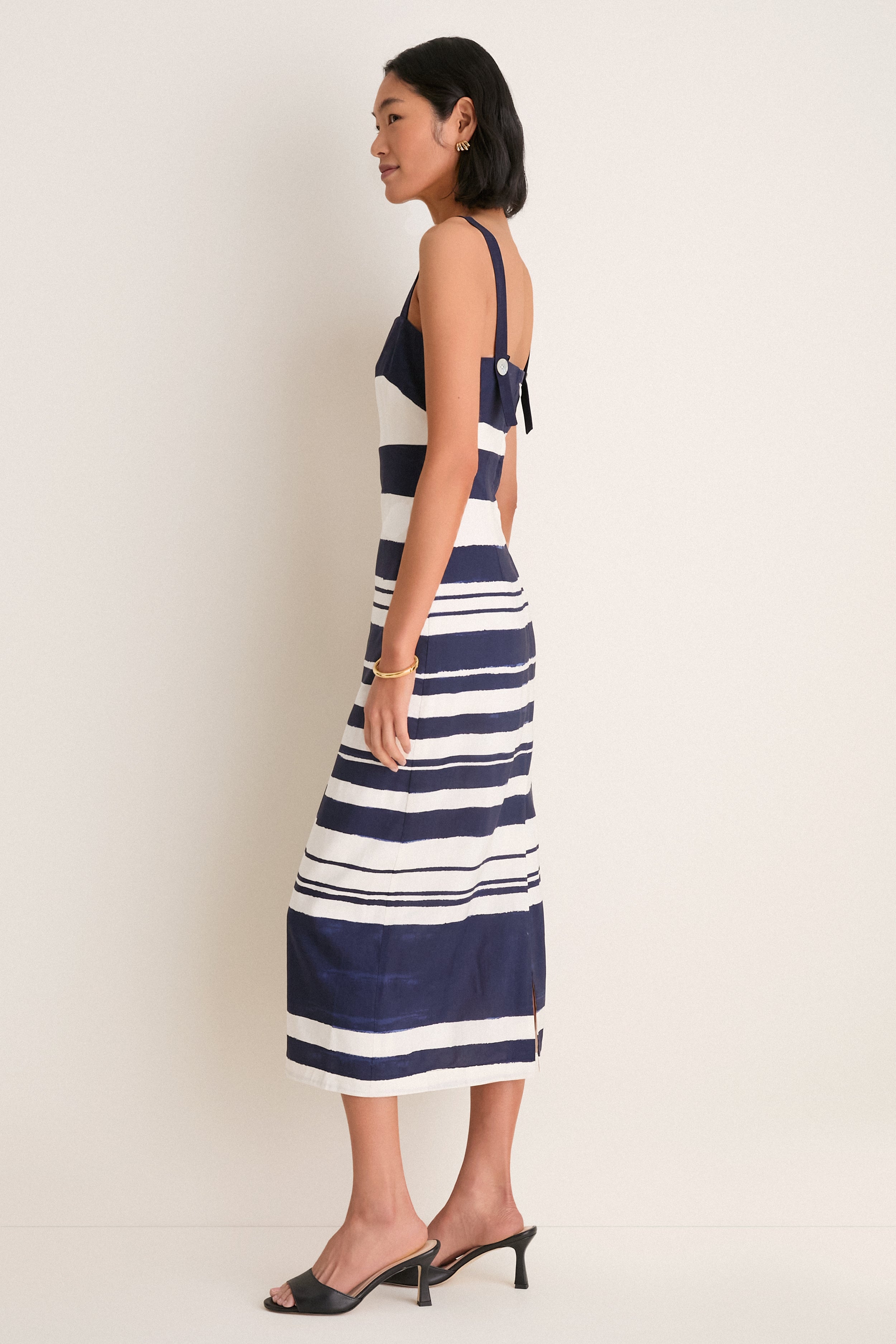 Navy and Dove Ella Dress