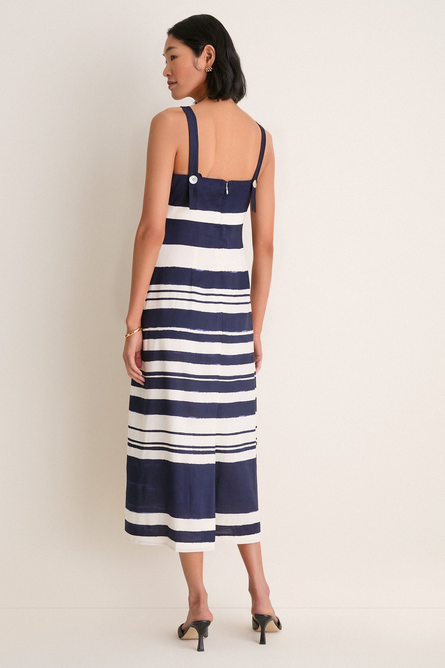 Navy and Dove Ella Dress