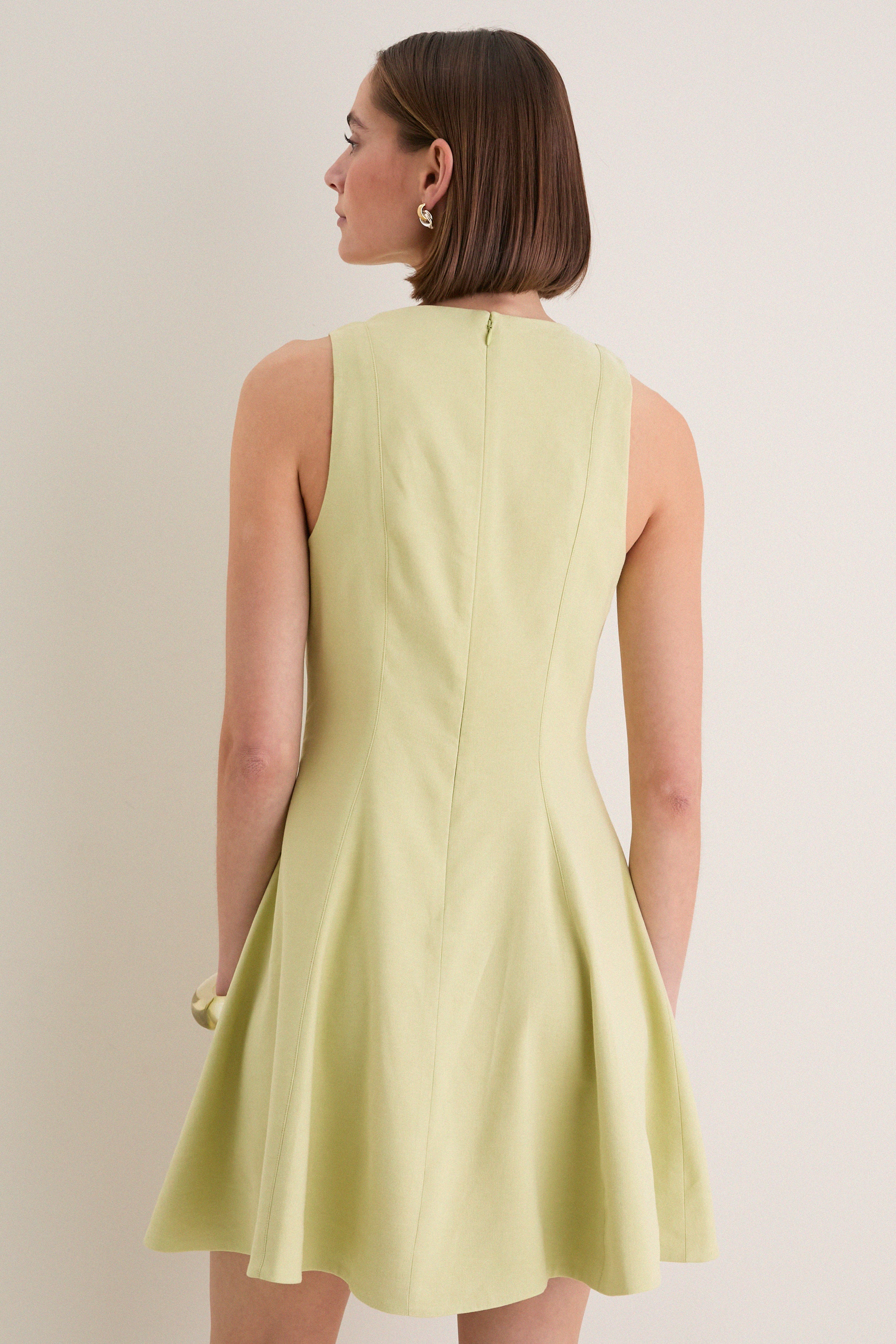Pistachio Steiner Dress | Veronica Beard