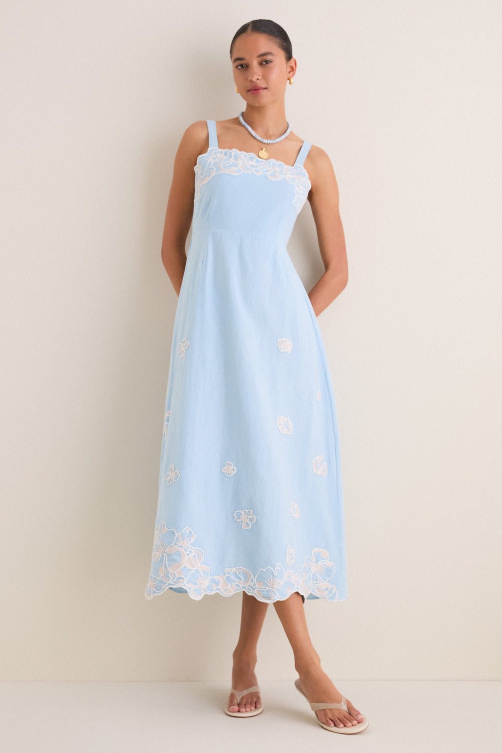 Cleobella Marceline Midi Dress in Blue - size L Cleobella Marceline Midi Dress in Blue - size L