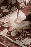 Brown Floral Medium Silk Scarf