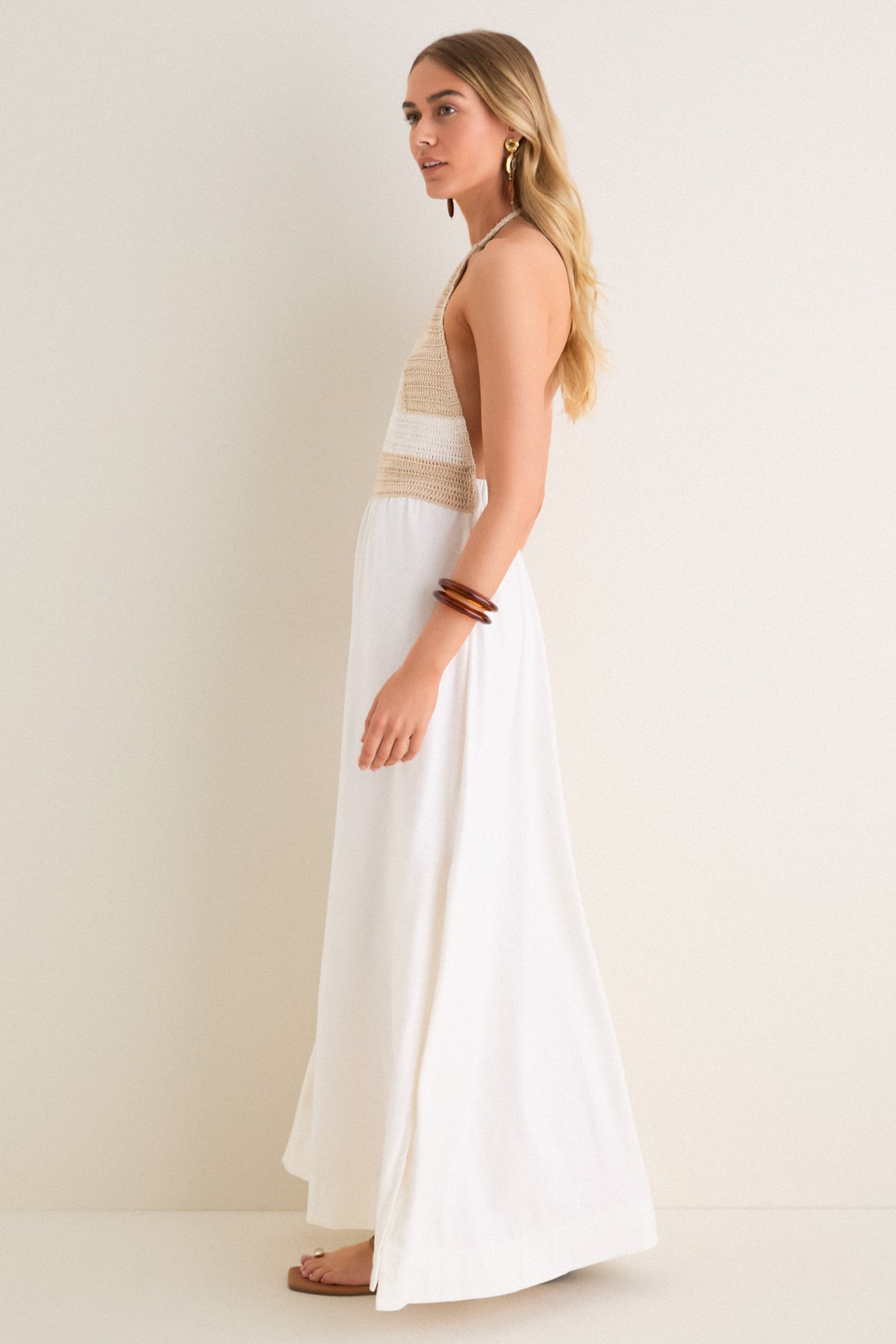 Dress To Off-White Sunset Crochet Maxi Dress Off-White / L