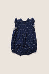 Baby Girls Navy Dot Jaipur Bubble