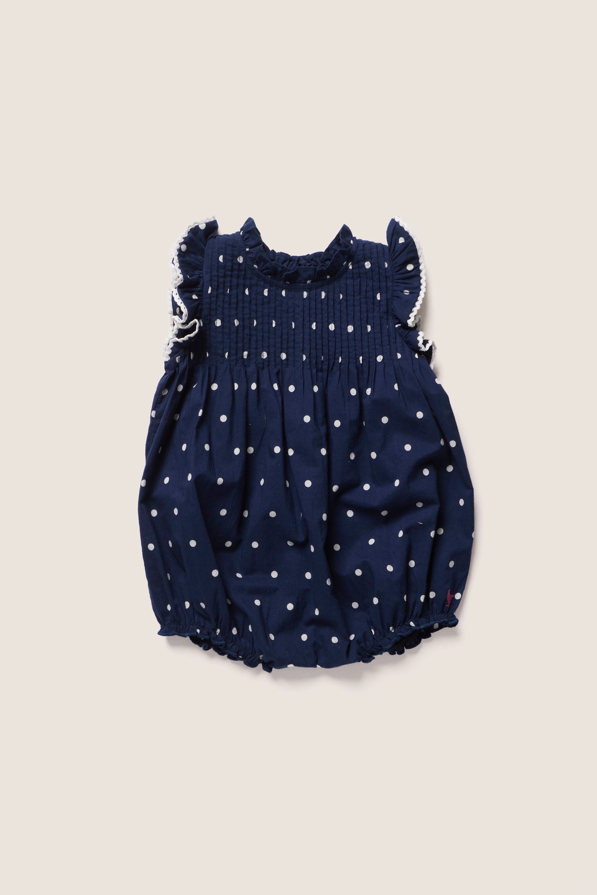 Baby Girls Navy Dot Jaipur Bubble