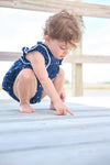 Baby Girls Navy Dot Jaipur Bubble