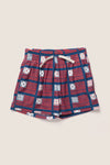 Boys Navy Flag Swim Trunk