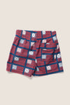 Boys Navy Flag Swim Trunk