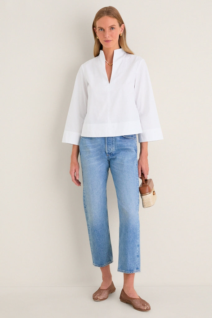 White Long Sleeve Celeste Top | Tuckernuck