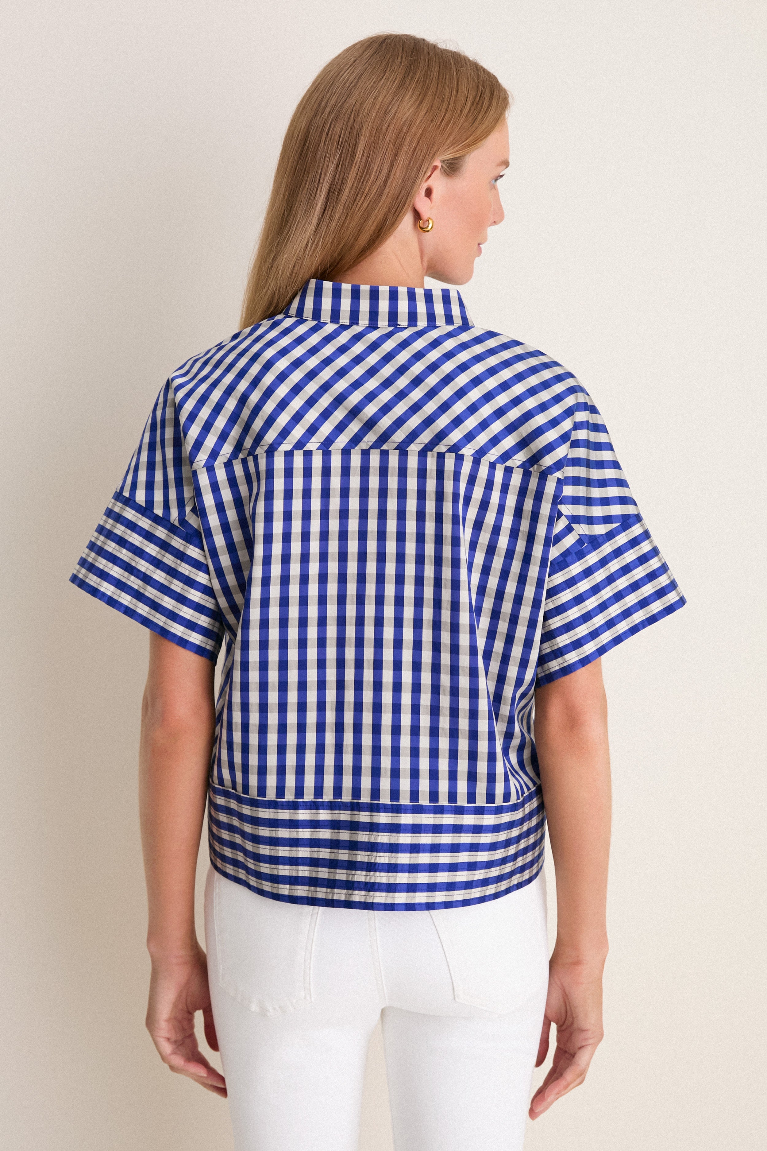 Ocean Gingham Sofia Stitch Shirt