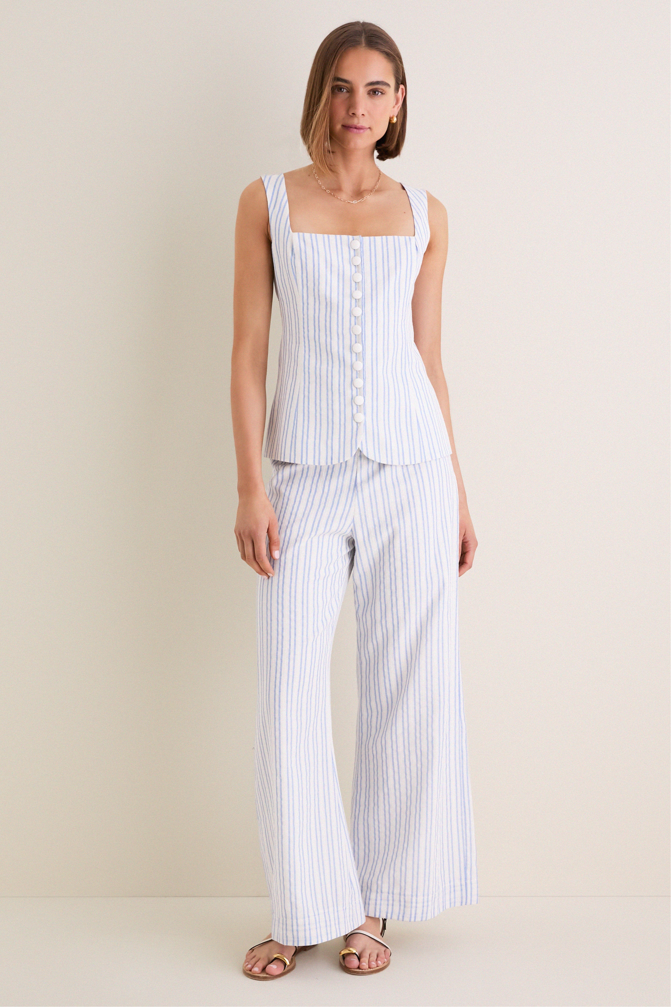 Seersucker Stripe Aria Pant