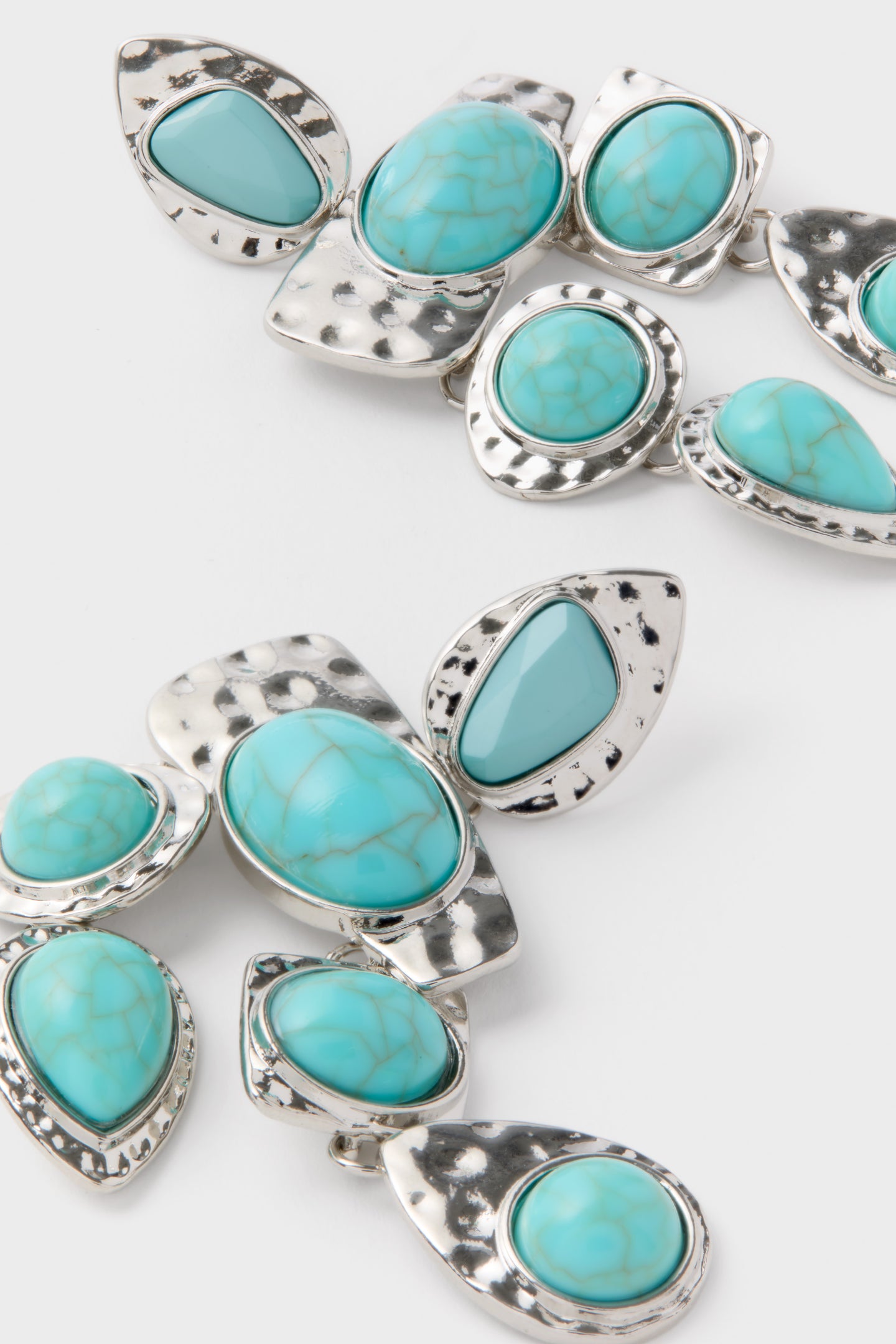 Silver Turquoise Stone Earrings