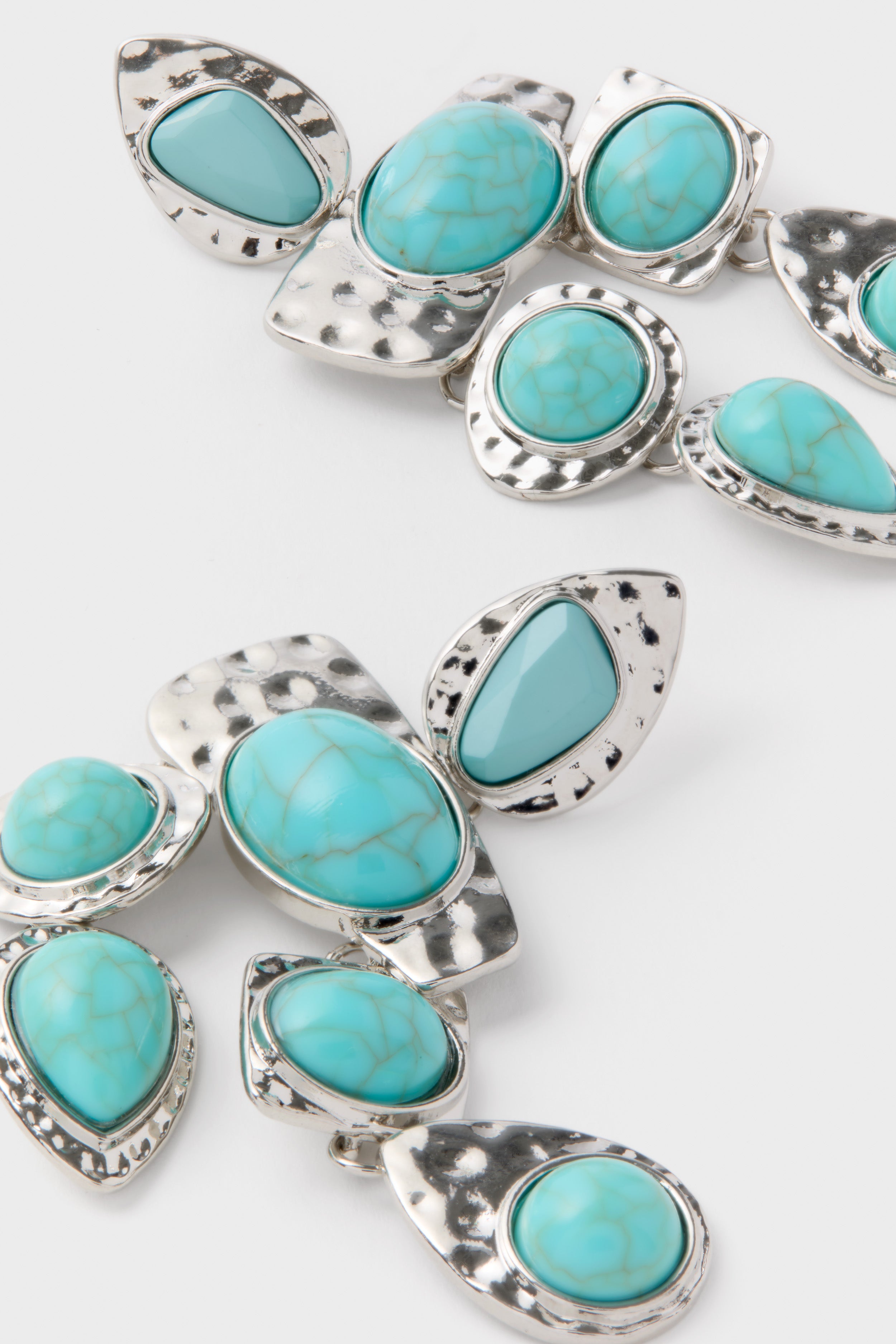 Silver Turquoise Stone Earrings