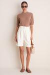 Raffia Mini Belted Bucket Bag