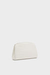 White Pushlock Clutch
