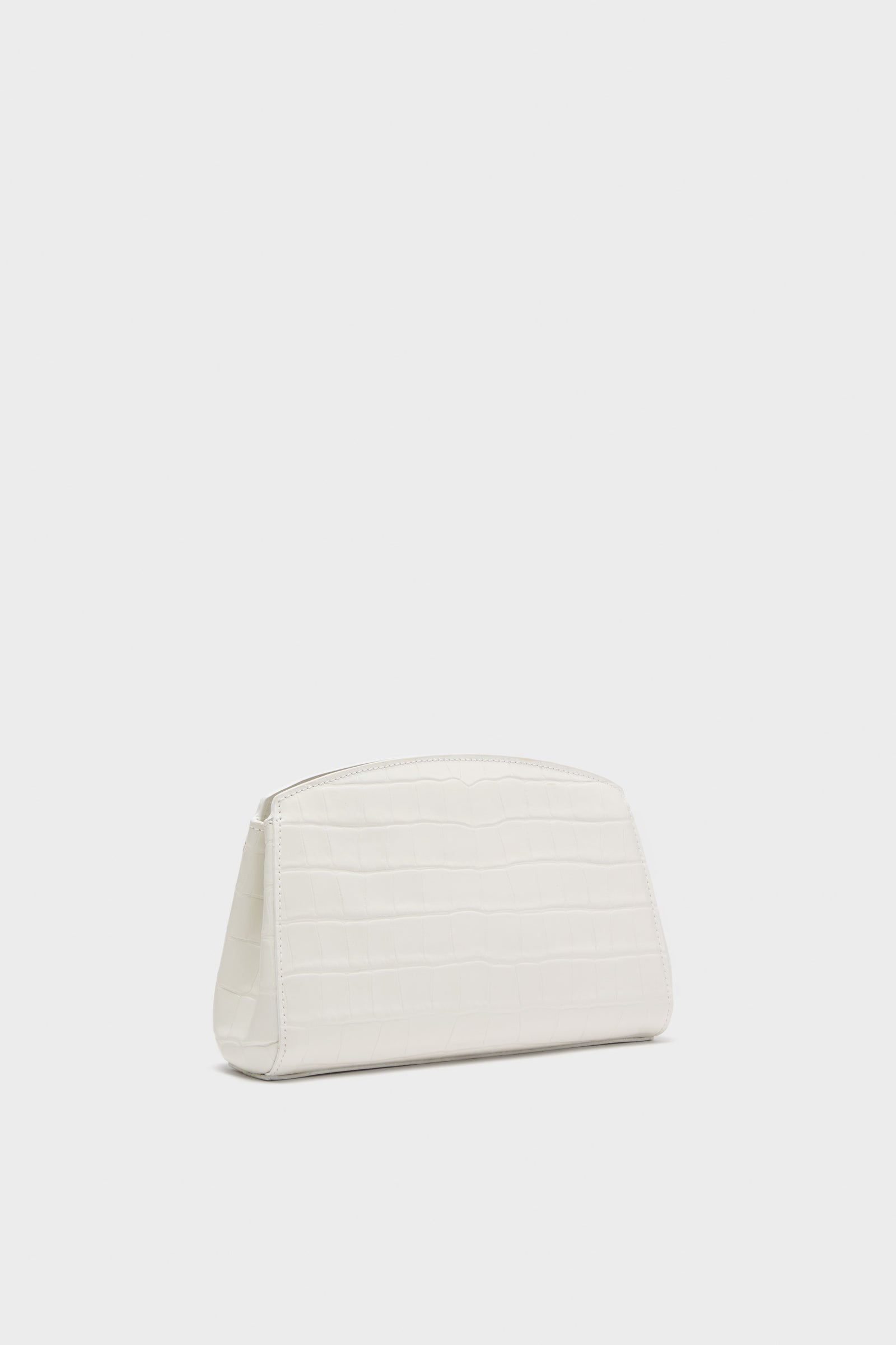 White Pushlock Clutch
