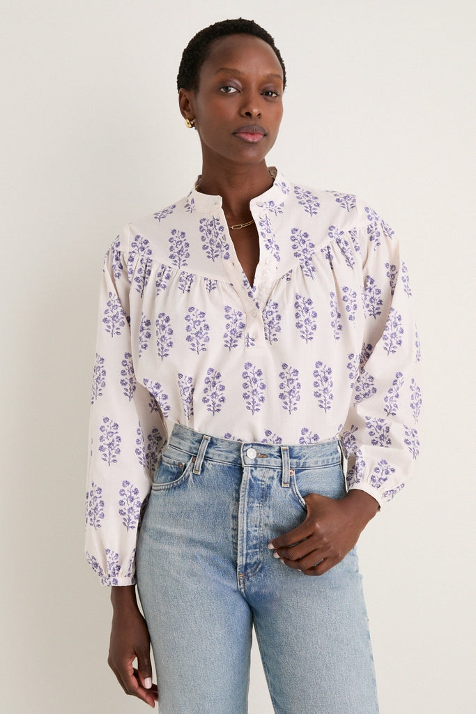 Lilac Print Logan Shirt | The Shirt by Rochelle Behrens | Tuckernuck