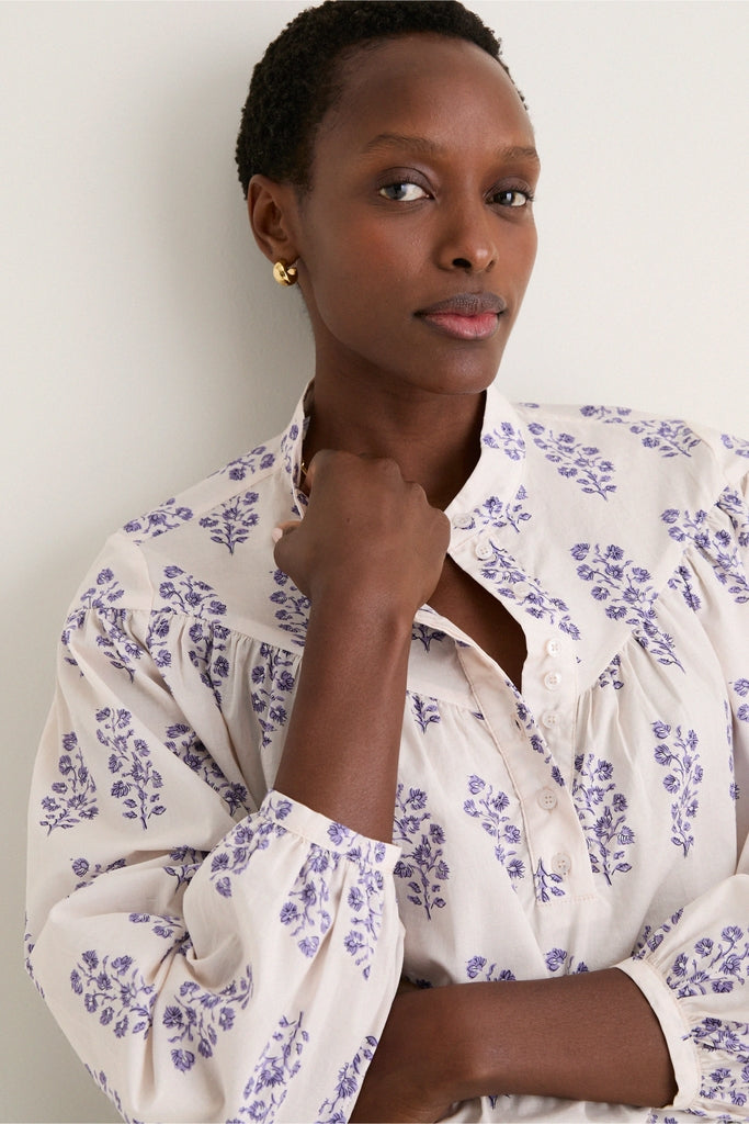 Lilac Print Logan Shirt | The Shirt by Rochelle Behrens