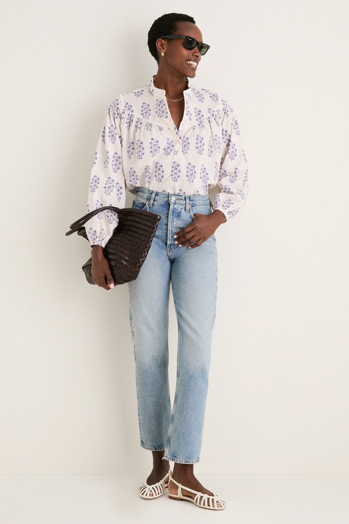 Lilac Print Logan Shirt | The Shirt by Rochelle Behrens