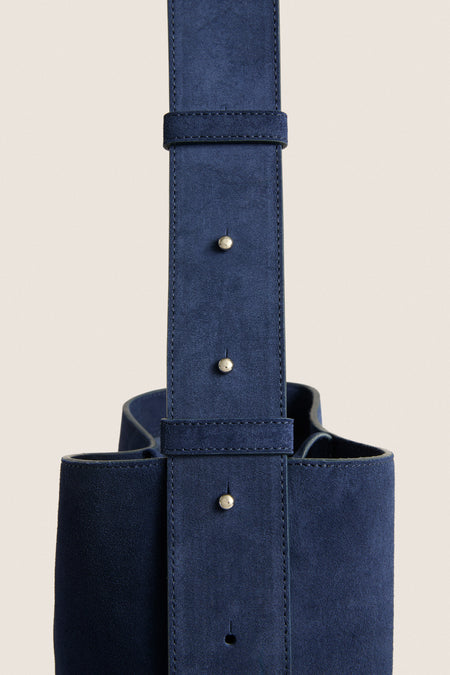Midnight Blue Suede Norma Tote