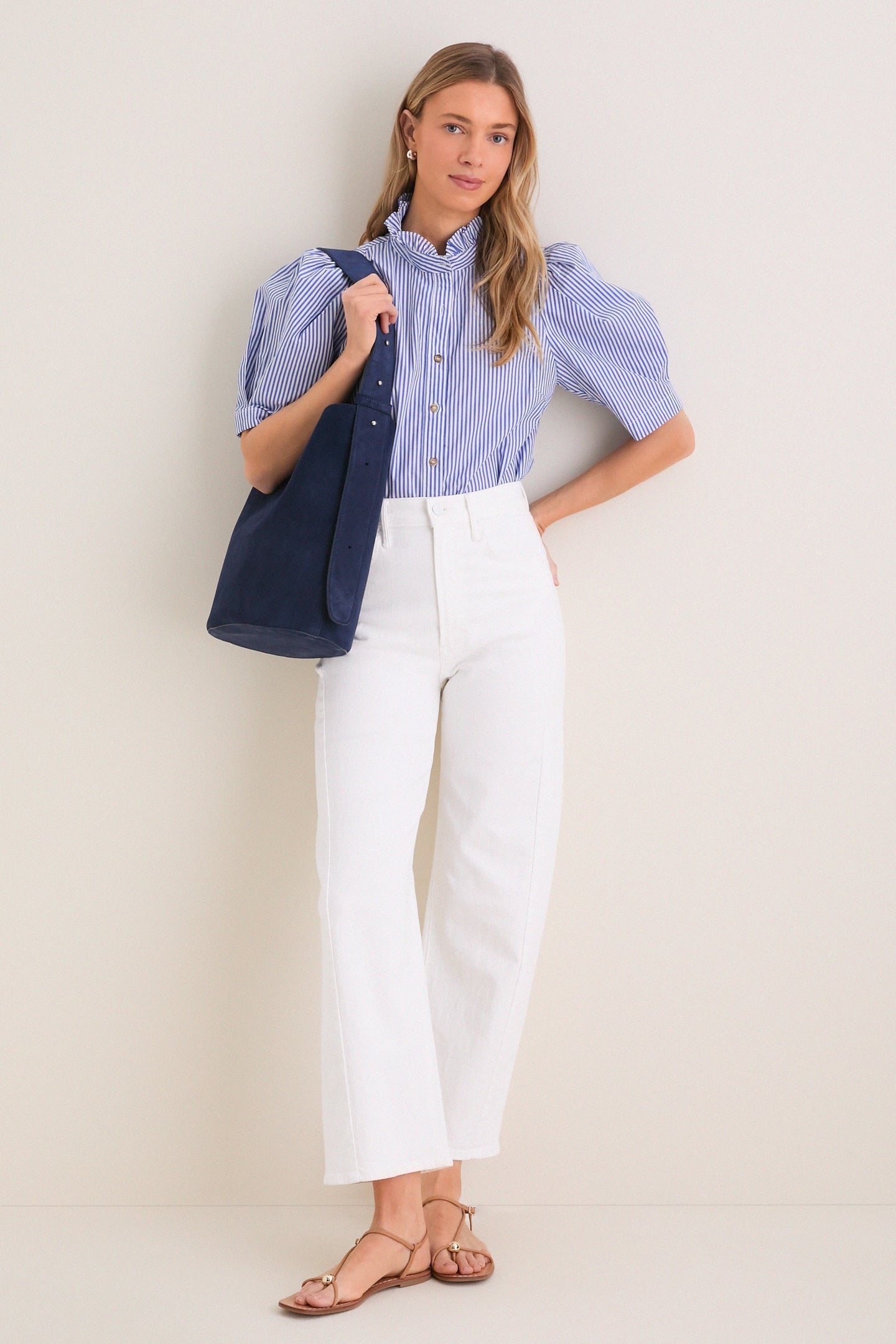 Midnight Blue Suede Norma Tote