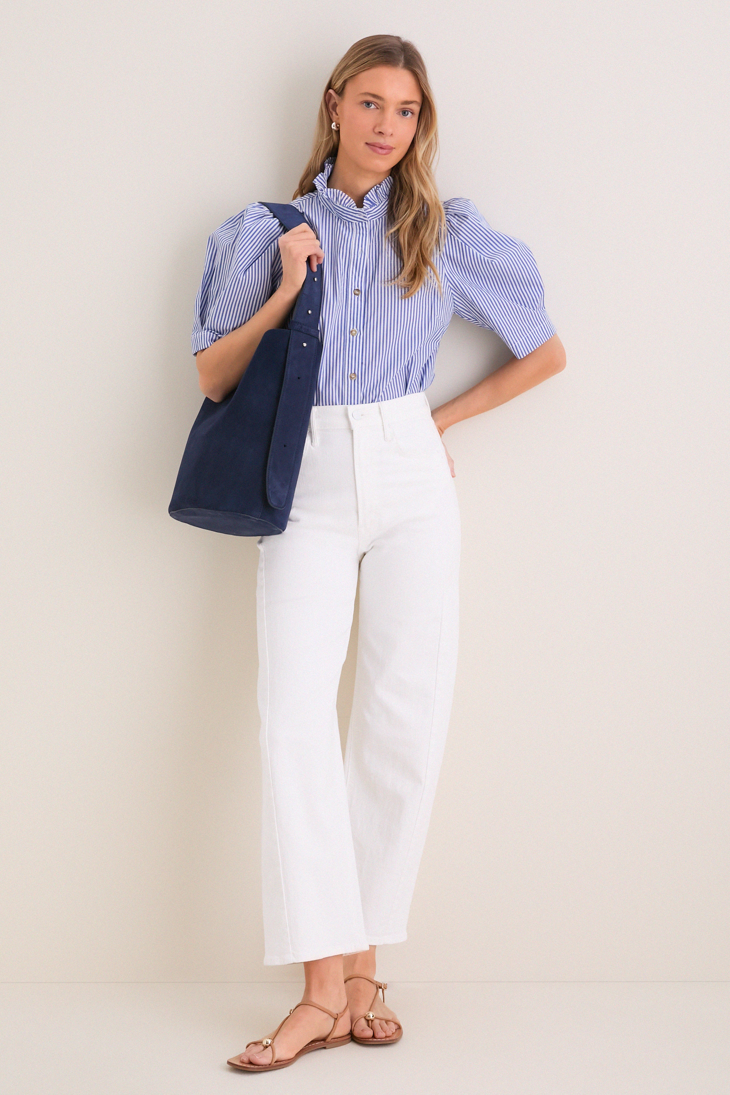 Midnight Blue Suede Norma Tote