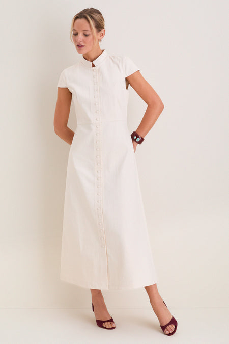 Ecru Summer Denim Amoako Dress